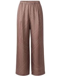 Alysi - Patterned Palazzo Trousers - Lyst