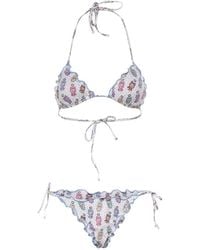 MC2 Saint Barth - Ruffled-Trims Bikini - Lyst