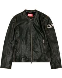 DIESEL - L-cobbe Leather Jacket - Lyst