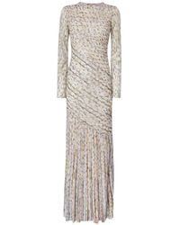 Missoni - Pleated Long-Sleeved Maxi Dress - Lyst