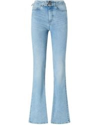 Pinko - Flared Jeans Verfraaid Met Gesp - Lyst