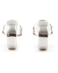 MM6 by Maison Margiela - Logo-Engraved Hoop Earrings - Lyst