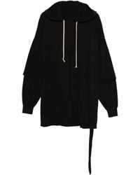 Rick Owens - Tommy Layered Drawstring Hoodie - Lyst