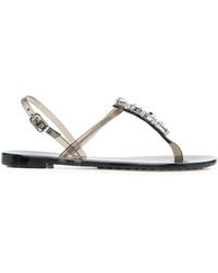 Casadei - Crystal-embellished Jelly Sandals - Lyst