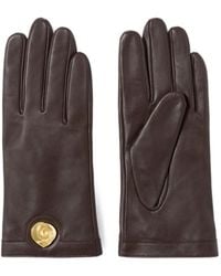 Claudie Pierlot - Logo-Plaque Leather Gloves - Lyst