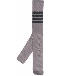 Thom Browne - 4-Bar Stripe Silk Tie - Lyst