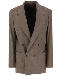 MARSĒM - Double-Breasted Checked Blazer - Lyst