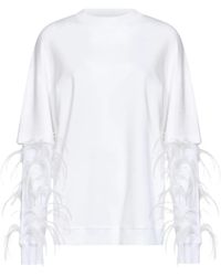 DARKPARK - Troy Feather-Embellished Layered-Sleeve Sweater - Lyst
