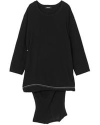 Undercover - Zip-Detail Asymmetric-Hem T-Shirt - Lyst