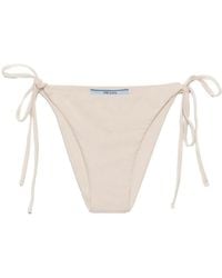 Prada - Rhinestone-Embellished Bikini Bottoms - Lyst