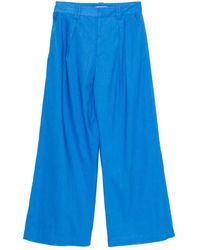 Alice + Olivia - Pantaloni A Gamba Ampia Con Pieghe - Lyst