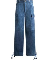 Etro - Denim-Effect Drawstring-Detail Trousers - Lyst