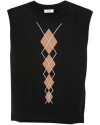 Liu Jo - Argyle-Pattern Sleeveless Top - Lyst