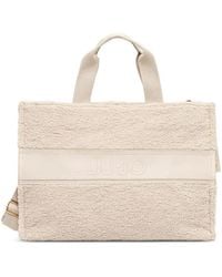 Liu Jo - Faux-Shearling Logo-Embossed Tote Bag - Lyst