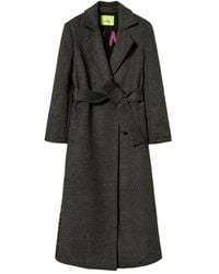 Twinset - Cappotto A Quadri Con Cintura - Lyst