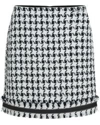 KARL LAGERFELD - Houndstooth Buckle Mini Skirt - Lyst