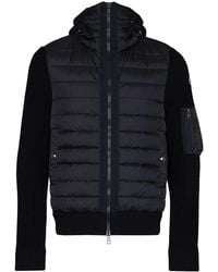 Moncler - Knit Detail Padded Jacket - Lyst