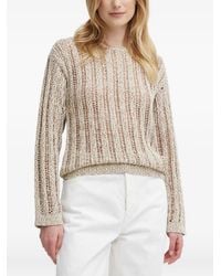 Sisley - Open-Knit Sweater - Lyst