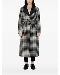 ONLY - Houndstooth-Pattern Belted Coat - Lyst