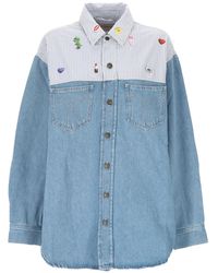 Fiorucci - Jeanshemd mit Anhänger-Print - Lyst