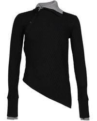 Egonlab - Asymmetrical Ribbed Sweater - Lyst