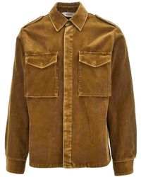 Aspesi - Corduroy Pocket-Detail Shirt - Lyst