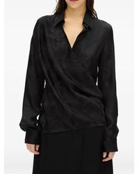 Ann Demeulemeester - Alba Paisley-Jacquard Wrap Shirt - Lyst