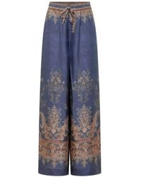 Zimmermann - Pantalon Ample À Motif Cachemire - Lyst