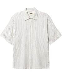 Woodbird - Wang Tai Striped Short-Sleeve Shirt - Lyst