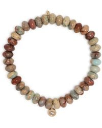 Sydney Evan - 14Kt Diamond Charm Jasper Bracelet - Lyst