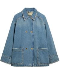 Momoní - Stud-Embellished Double-Breasted Jacket - Lyst