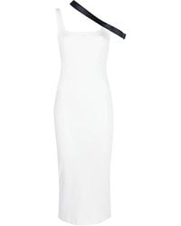 Courreges - Robe Mi-Longue À Détail De Sangle - Lyst