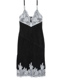 3.1 Phillip Lim - Slip dress vaquero con ribete de encaje - Lyst