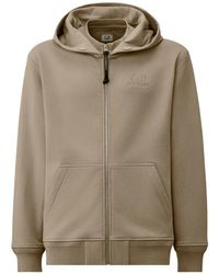 C.P. Company - Logo-Detail Zip-Up Hoodie - Lyst