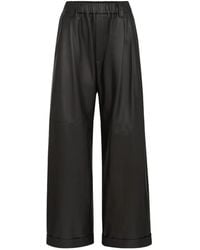 Brunello Cucinelli - Nappa-Leather Baggy Trousers - Lyst