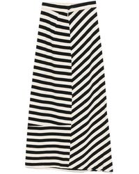 Yohji Yamamoto - Striped Maxi Skirt - Lyst
