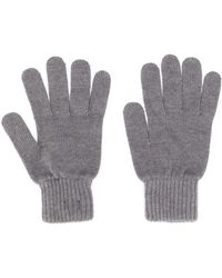 Calvin Klein Guantes de punto con parche del logo - Gris