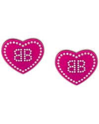 Balenciaga Oorbellen Met Stras - Roze
