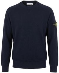 Stone Island - Logo-Patch Raglan-Sleeve Sweater - Lyst
