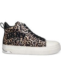 DKNY - Leopard-Print Sneakers - Lyst