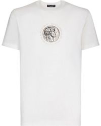 Dolce & Gabbana - Coin-print Cotton T-shirt - Lyst