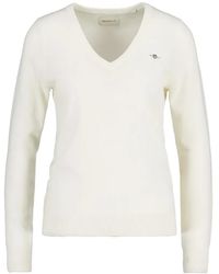 GANT - Pullover Mit V-Ausschnitt - Lyst