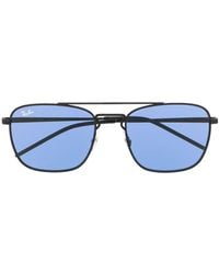 Ray-Ban Eckige Sonnenbrille - Schwarz