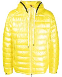 Moncler - Gefütterte Jacke Mit Logo-Print - Lyst