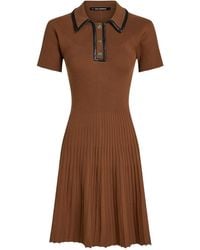 KARL LAGERFELD - Button-Fastening Polo Dress - Lyst