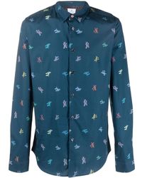 PS by Paul Smith - Graphic-print Organic-cotton Shirt - Lyst