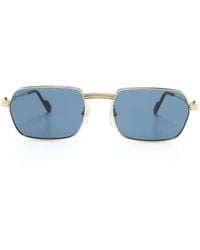 Cartier - Polished Rectangle-frame Sunglasses - Lyst