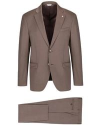 Manuel Ritz - Costume Boutonné À Revers Crantés - Lyst