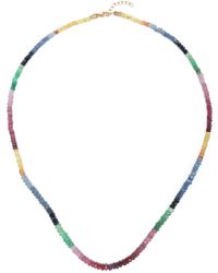 JIA JIA - 14kt Yellow Gold Arizona Sapphire Beaded Necklace - Lyst