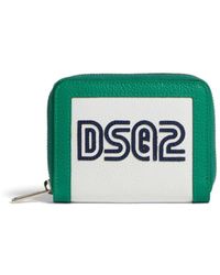 DSquared² - Logo-embroidered Leather Wallet - Lyst